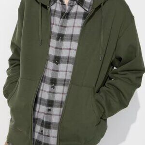 Uniqlo - Full Zip Hoodie with French Terry Lining - S - Green